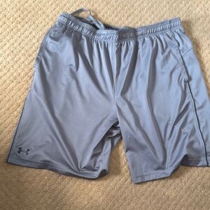 Under Armour Gray Athletic Shorts Lightweight Moisture-Wicking